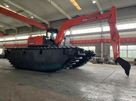 WORLD Escavatore anfibio HK150SD con 0,25 a 0,5 M3 Rivers Cleaning Machine Long Reach Boom