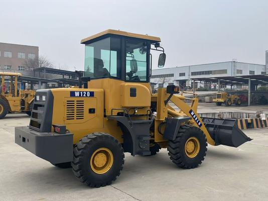 Pala caricatrice frontale W120 Peso operativo 2 tonnellate per agricoltura cava benna 0,6 m3 0,8 m3