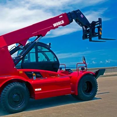 Carrello elevatore telescopico dell'operatore di certificazione di Ton Rough Terrain Forklift With del mondo 5