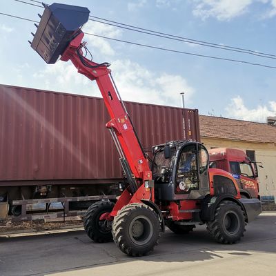Il motore Mini Telescopic Wheel Loader With di Changchai estende l'asta del secchio