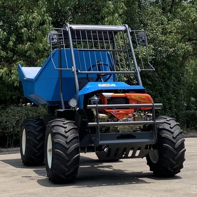 Mini Agriculture Tractor Articulated Steering verde con il motore dorato del pesce