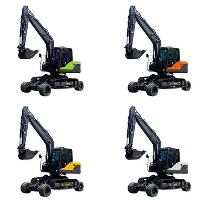 Escavatore giallo 9 Ton Hydraulic Compact Excavator del cingolo della ruota