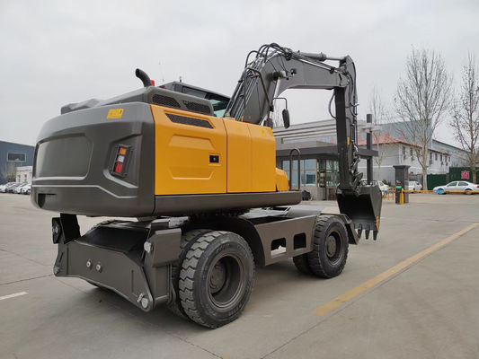 Mini Log Grapple Wheel Backhoe Excavator da 0,6cbm a 0,8cbm per ingegneria municipale