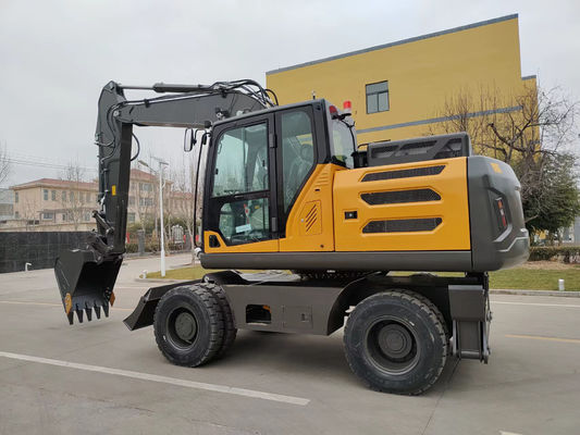 Mini Log Grapple Wheel Backhoe Excavator da 0,6cbm a 0,8cbm per ingegneria municipale