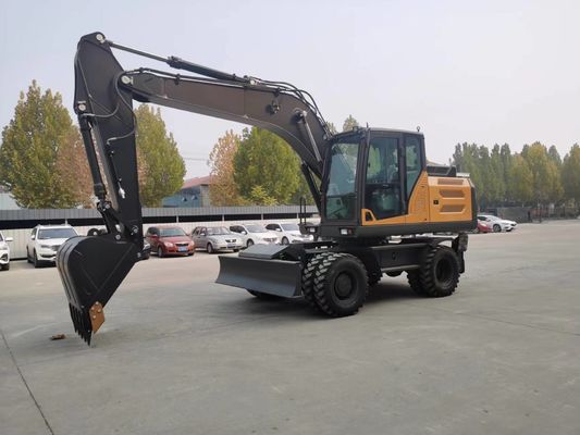 Mini Log Grapple Wheel Backhoe Excavator da 0,6cbm a 0,8cbm per ingegneria municipale