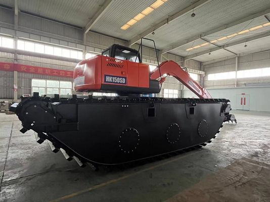 China Top Brand Non utilizzato escavatore anfibio HK150SD Con 0,25 M3 River Machine di pulizia Long Reach Boom