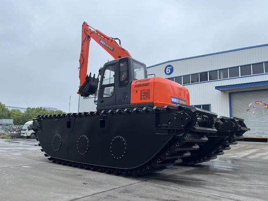 China Top Brand Non utilizzato escavatore anfibio HK150SD Con 0,25 M3 River Machine di pulizia Long Reach Boom