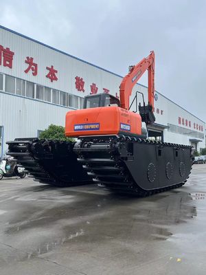 China Top Brand Non utilizzato escavatore anfibio HK150SD Con 0,25 M3 River Machine di pulizia Long Reach Boom